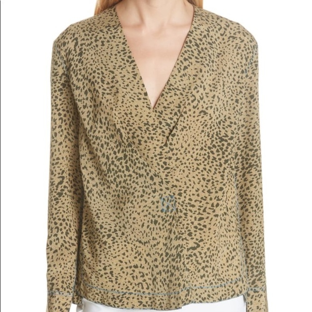 NWOT Rag & Bone Shields Leopard Print Top - L